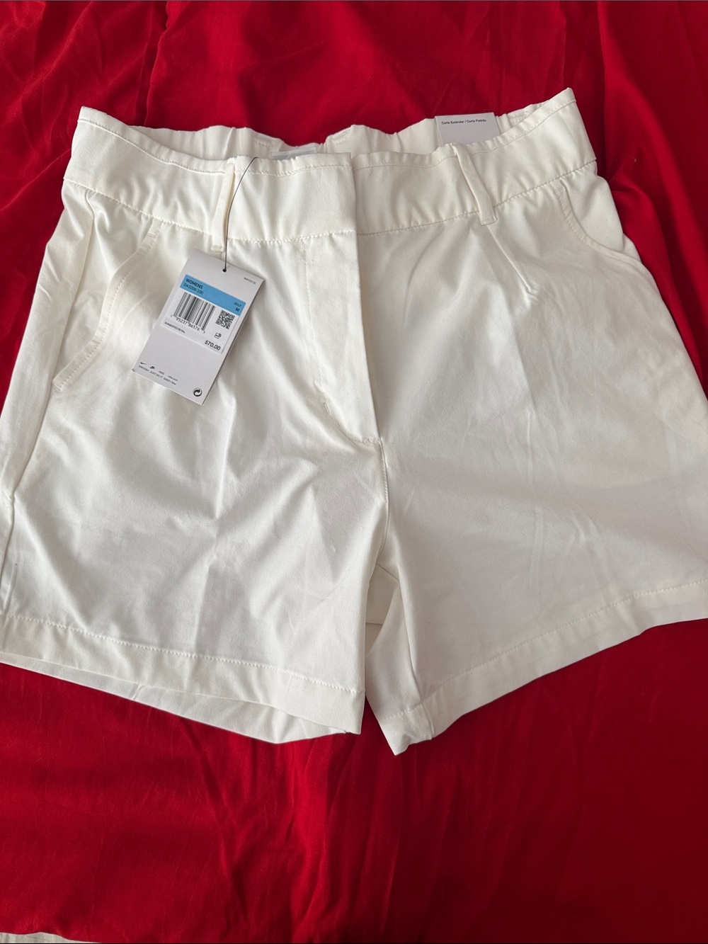 Nike High-Waist White Casual Shorts
